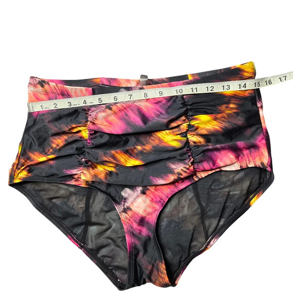 Torrid Wash Striped Dye V Flounce Bikini Size: 0x - Picture 6 of 7